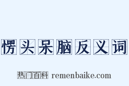 愣头呆脑反义词是什么意思的图片